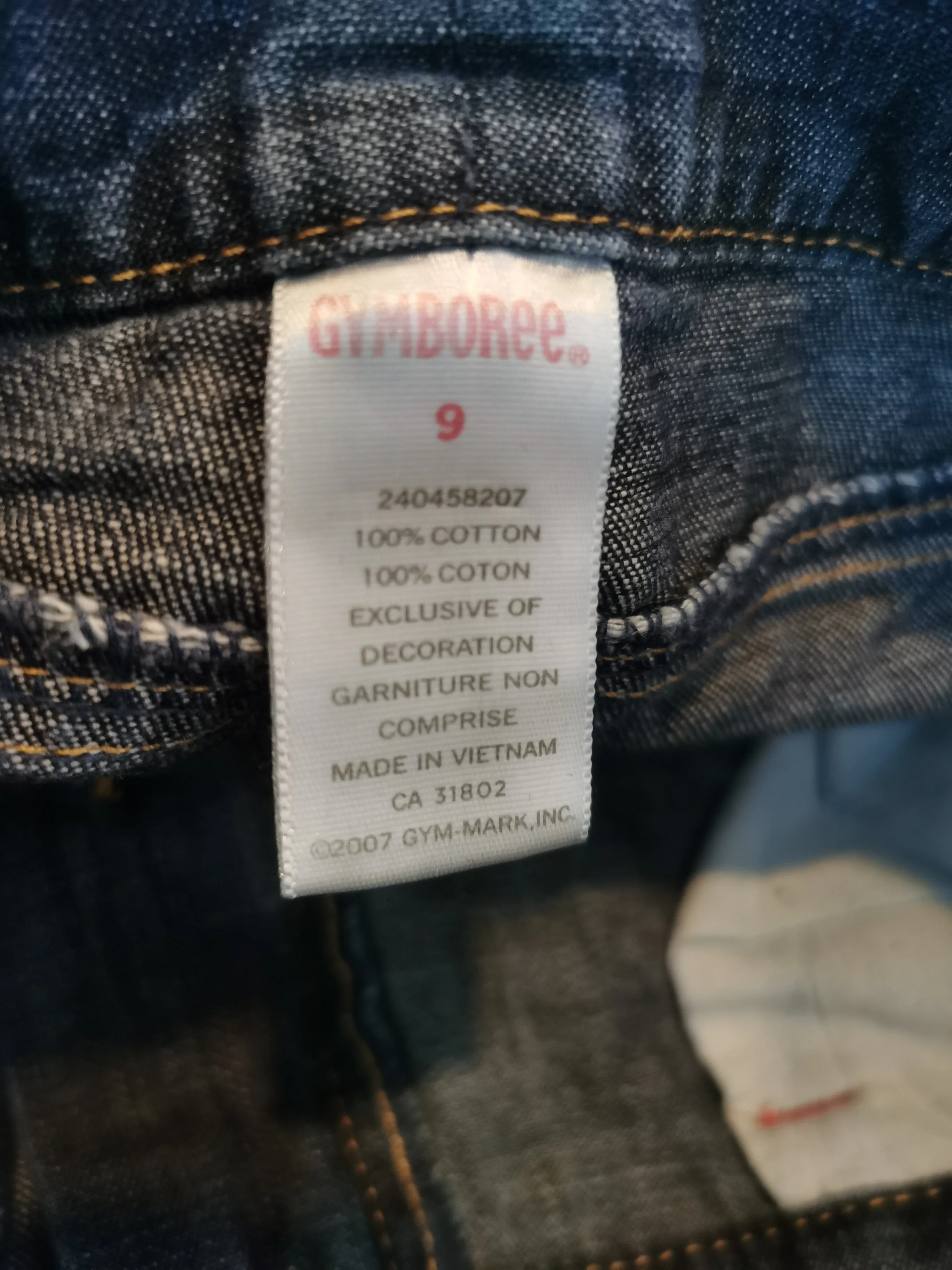 GIRL SIZE 9 YEARS - GYMBOREE, Soft Cotton, Flarred Jeans EUC B55