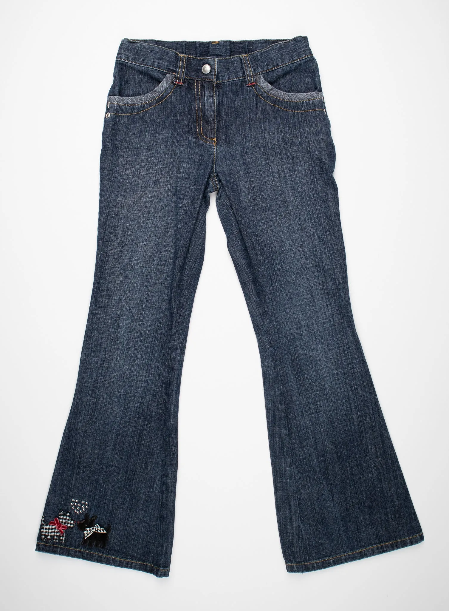 GIRL SIZE 9 YEARS - GYMBOREE, Soft Cotton, Flarred Jeans EUC B55