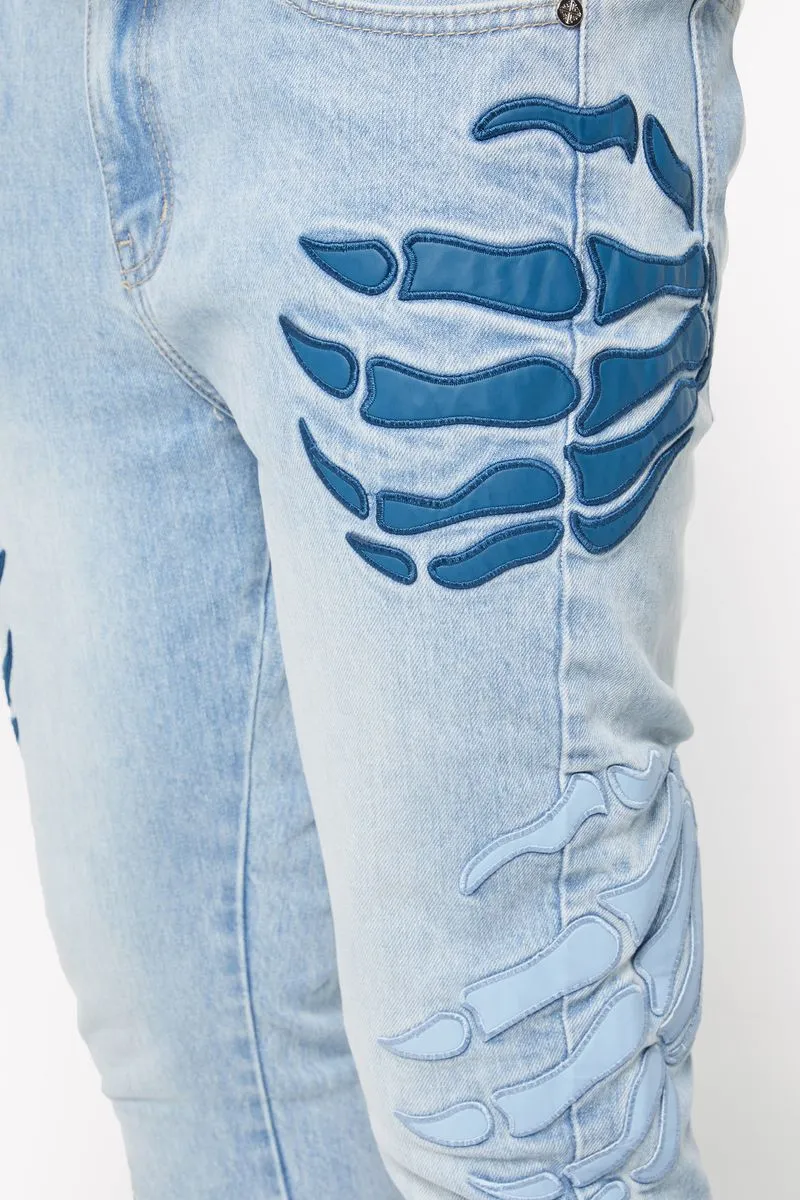 GUAPI Aqua Blue Hell Dragger Denim
