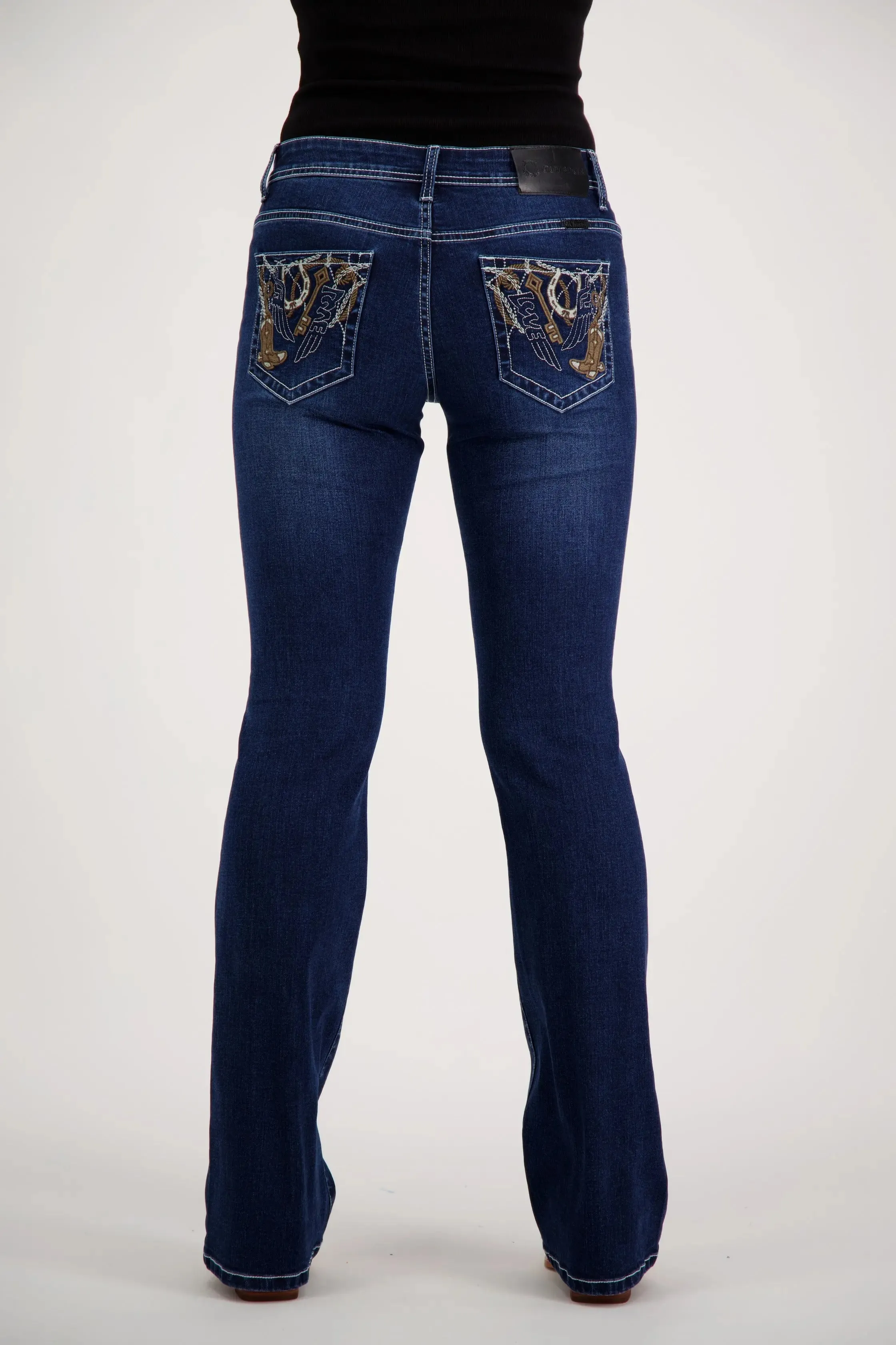 Hallie Bootcut Premium Stretch Denim Bling Jeans