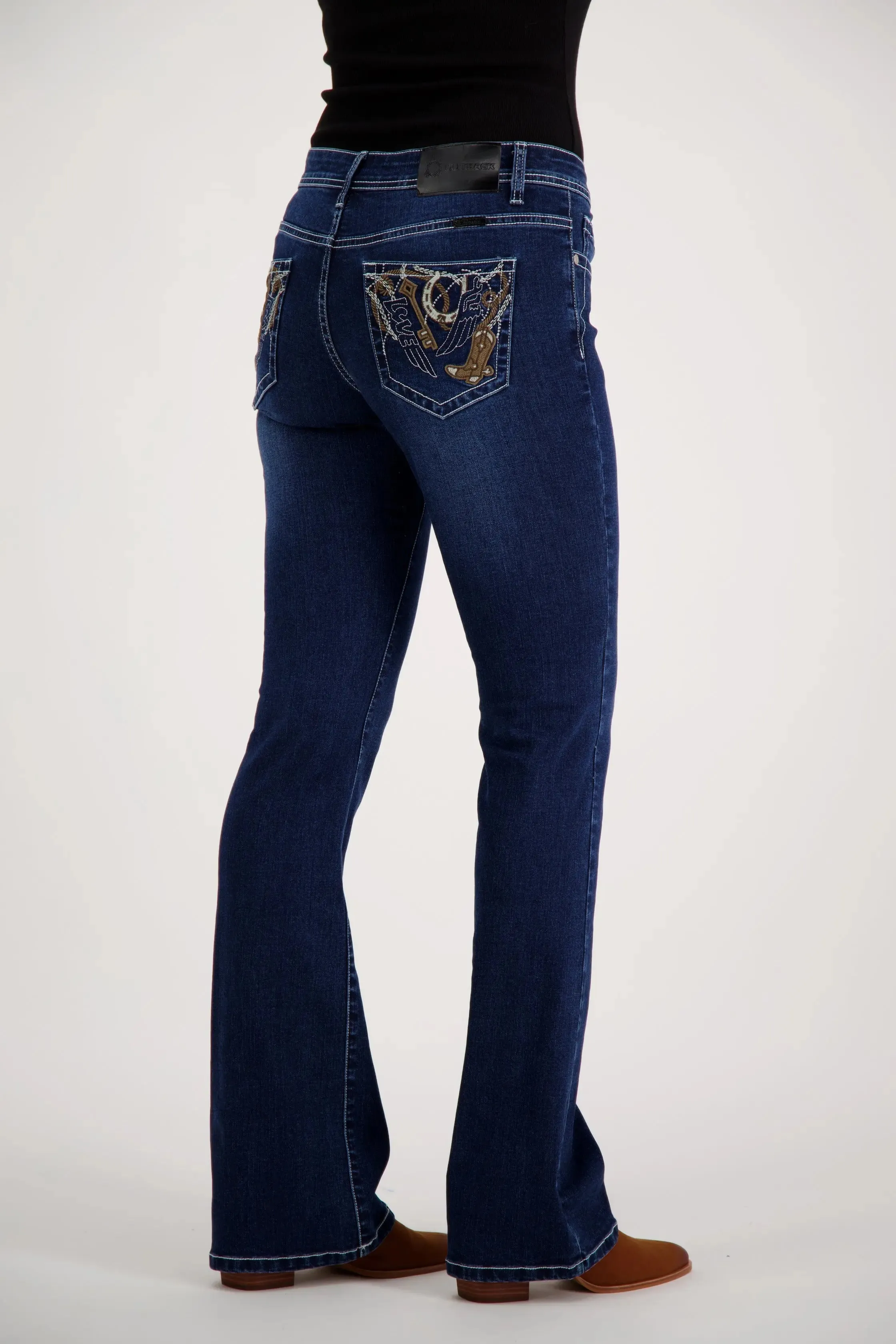 Hallie Bootcut Premium Stretch Denim Bling Jeans
