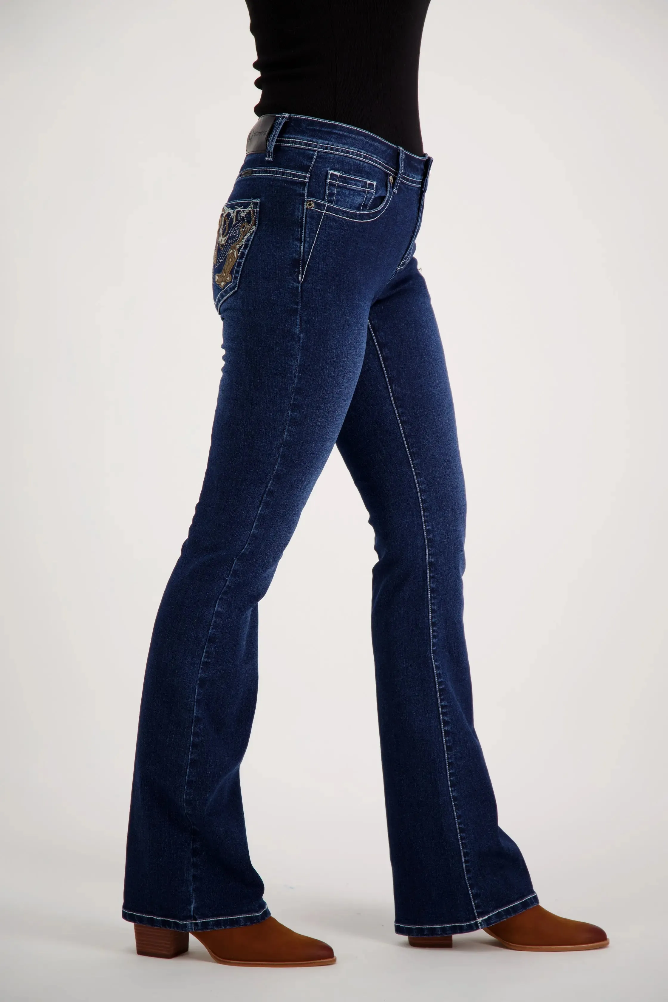 Hallie Bootcut Premium Stretch Denim Bling Jeans