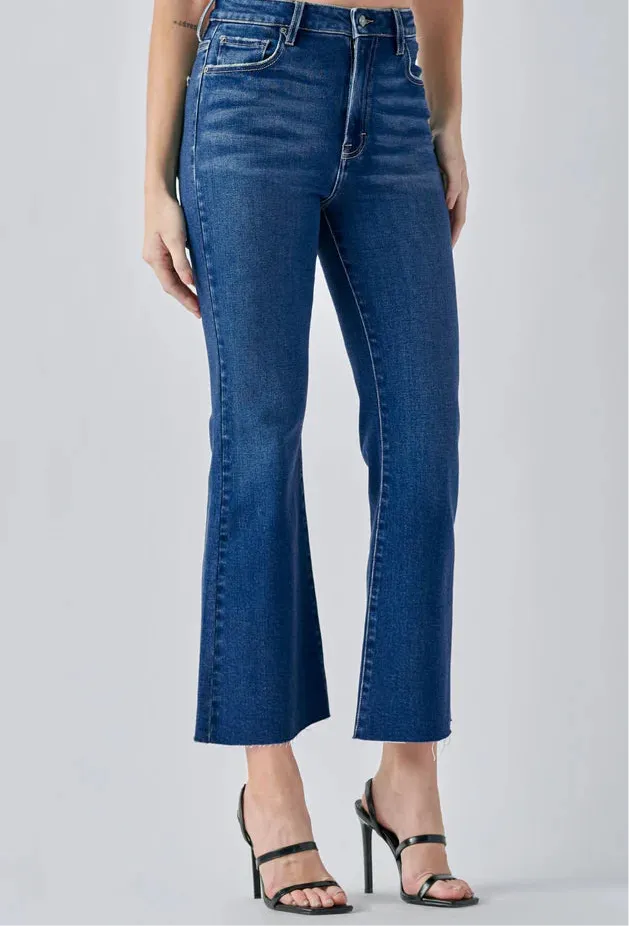 Happi High Rise Crop Flare Jeans