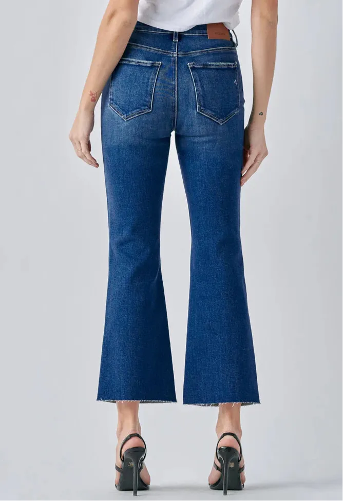 Happi High Rise Crop Flare Jeans
