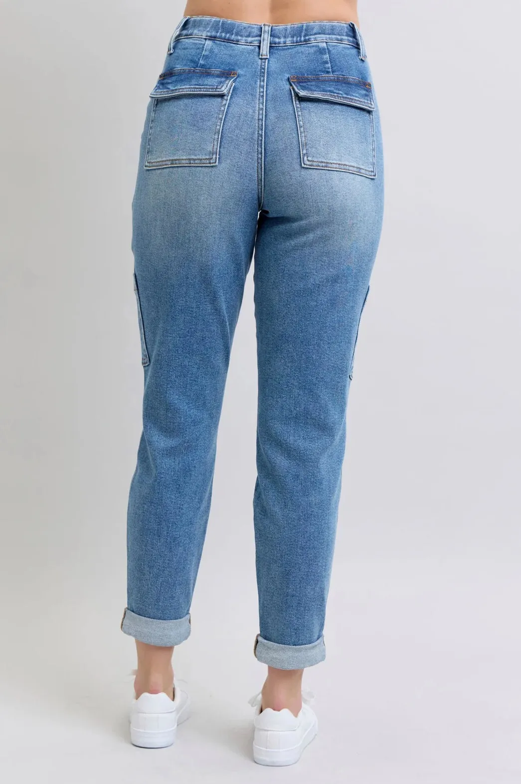 High Waist Cuffed Cargo Jogger