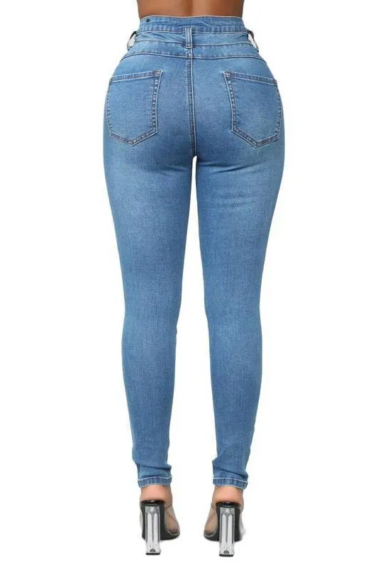 High Waist Stretch Jeans