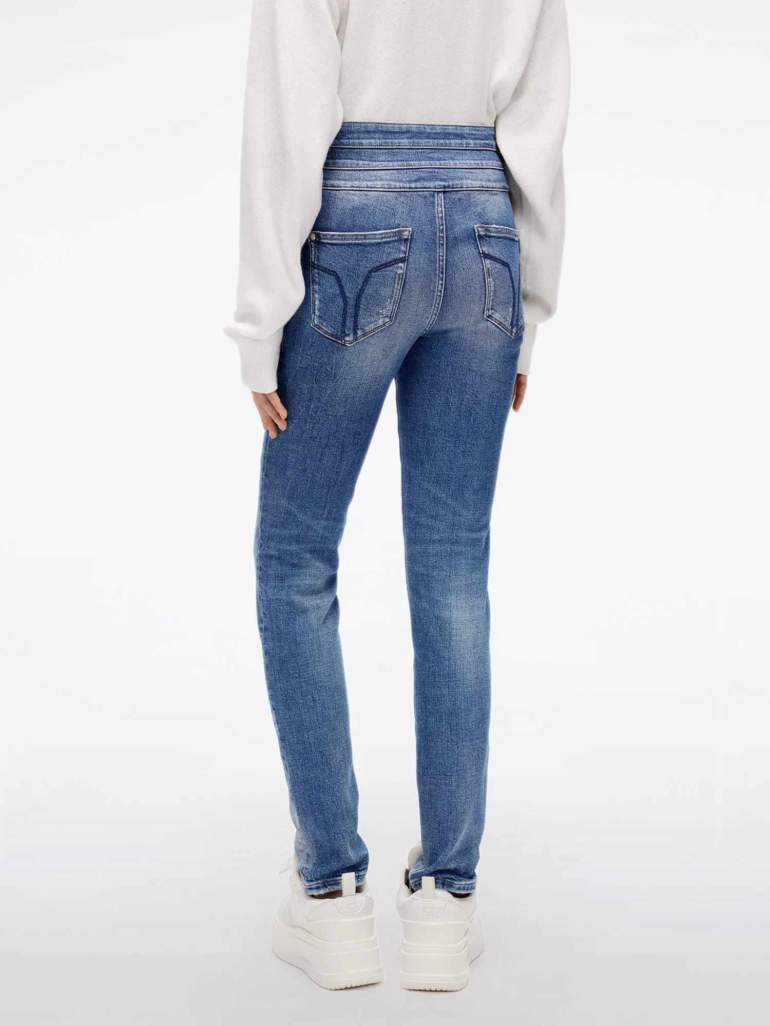 High Waisted Ripped Jeans