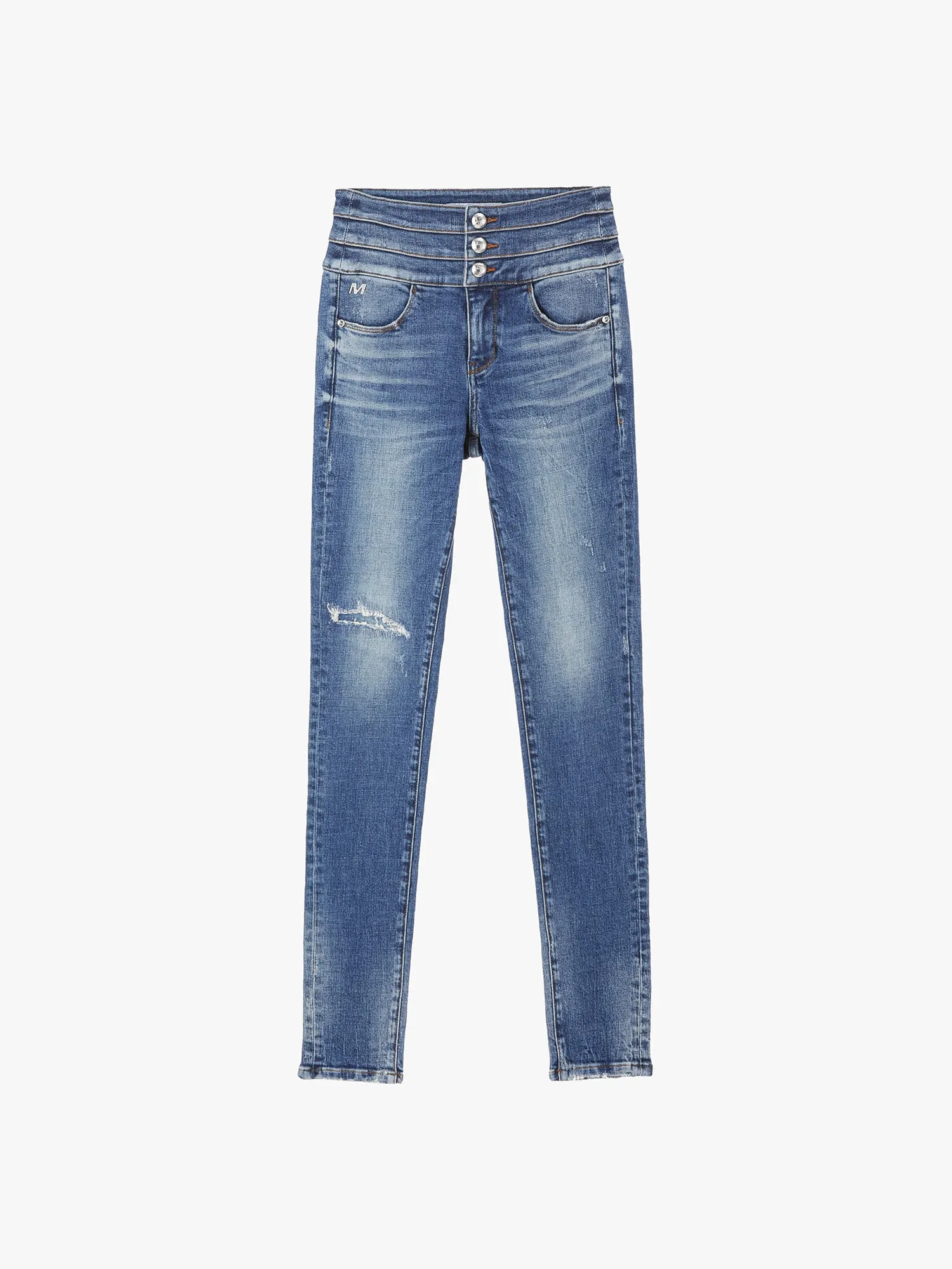 High Waisted Ripped Jeans