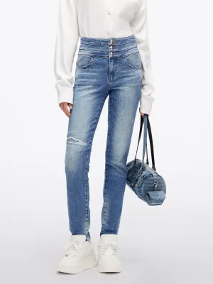 High Waisted Ripped Jeans