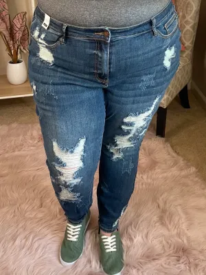 Hips Don't Lie Distressed Judy Blue Jeans