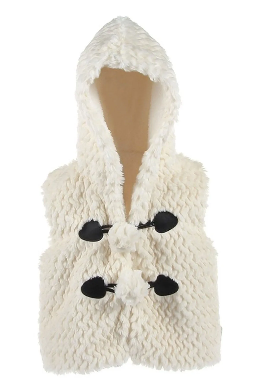 Hooded Faux Fur Vest