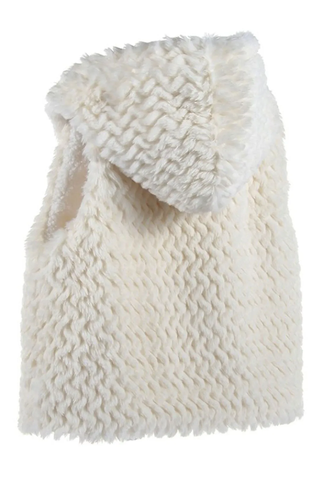 Hooded Faux Fur Vest