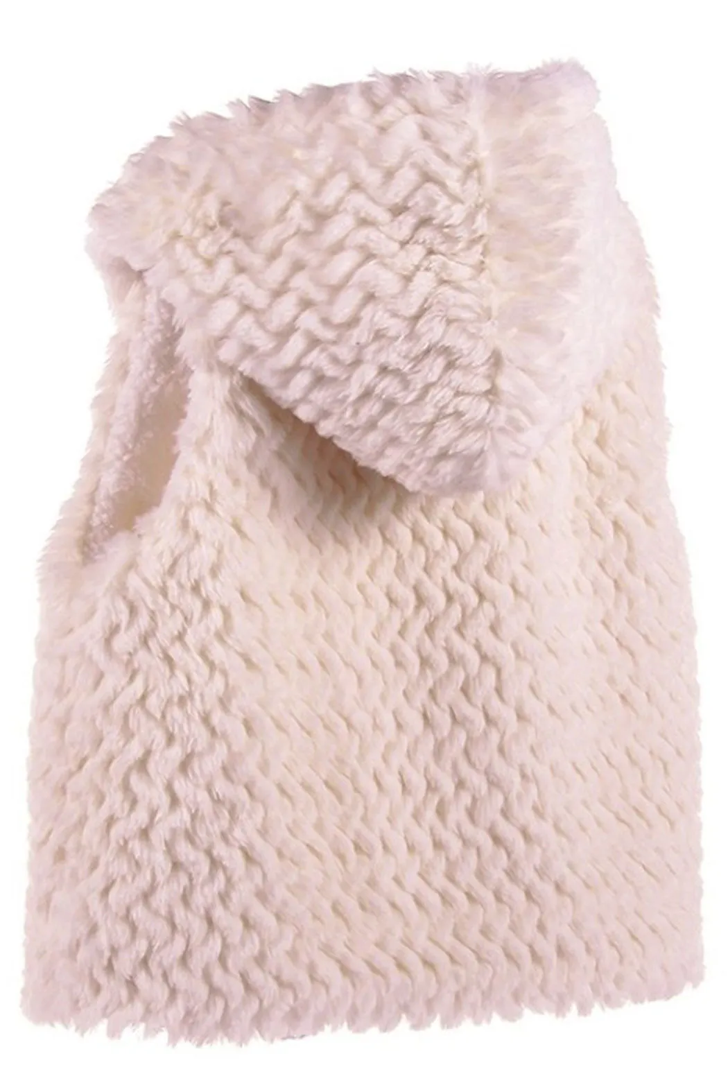 Hooded Faux Fur Vest