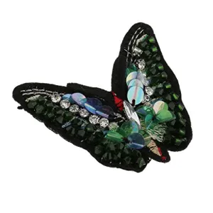 Iron/Sew On Embroidered Applique Rhinestone Sequin Butterfly Patch DIY for Clothing Bag Shoe Decor