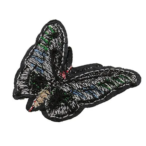 Iron/Sew On Embroidered Applique Rhinestone Sequin Butterfly Patch DIY for Clothing Bag Shoe Decor