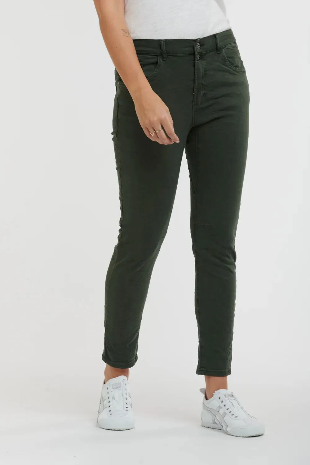 ITALIAN STAR Emma Stretch Jeans - Military