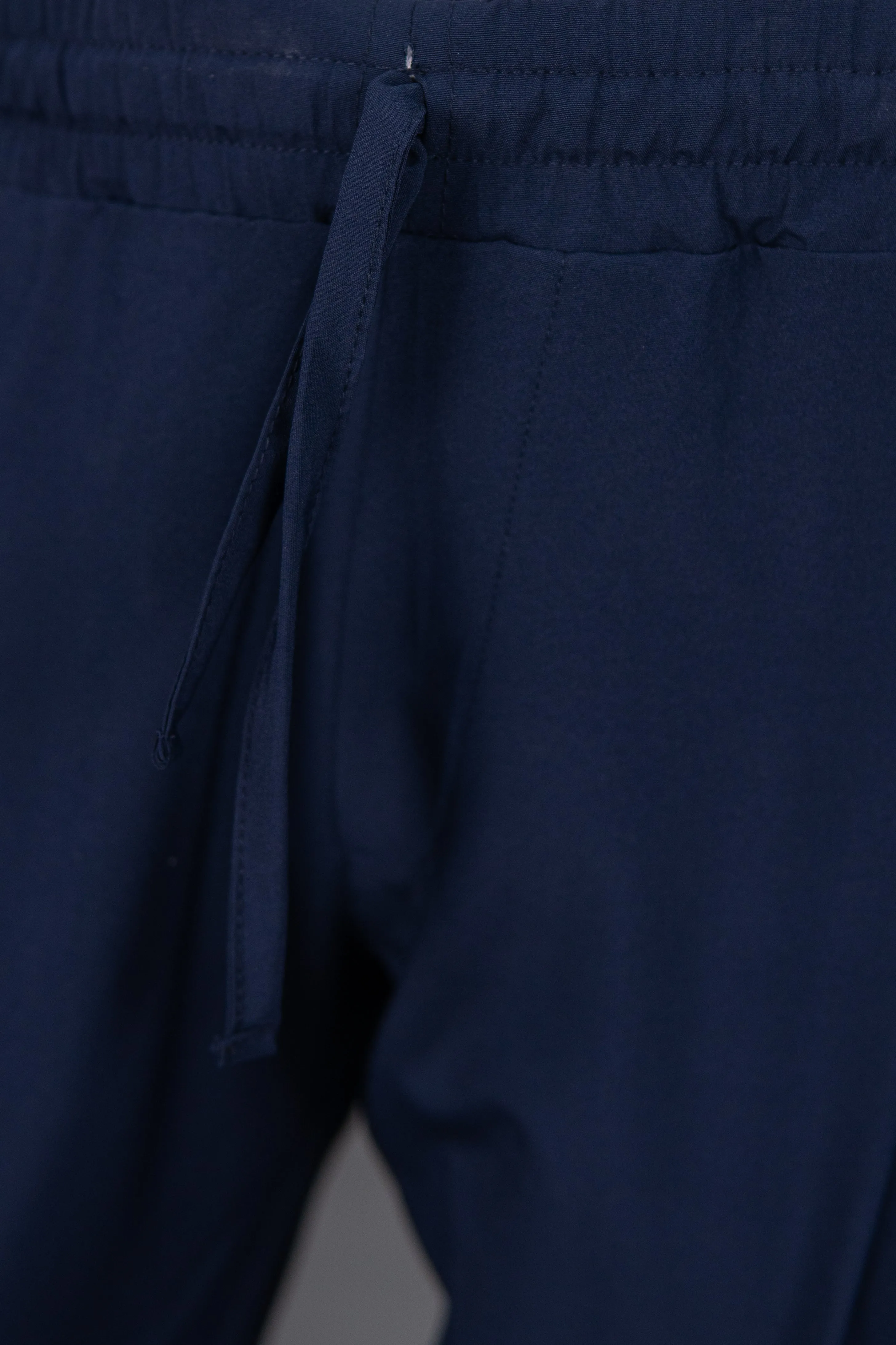 IVAR® Navy Lycra Pleated Stapered Pants