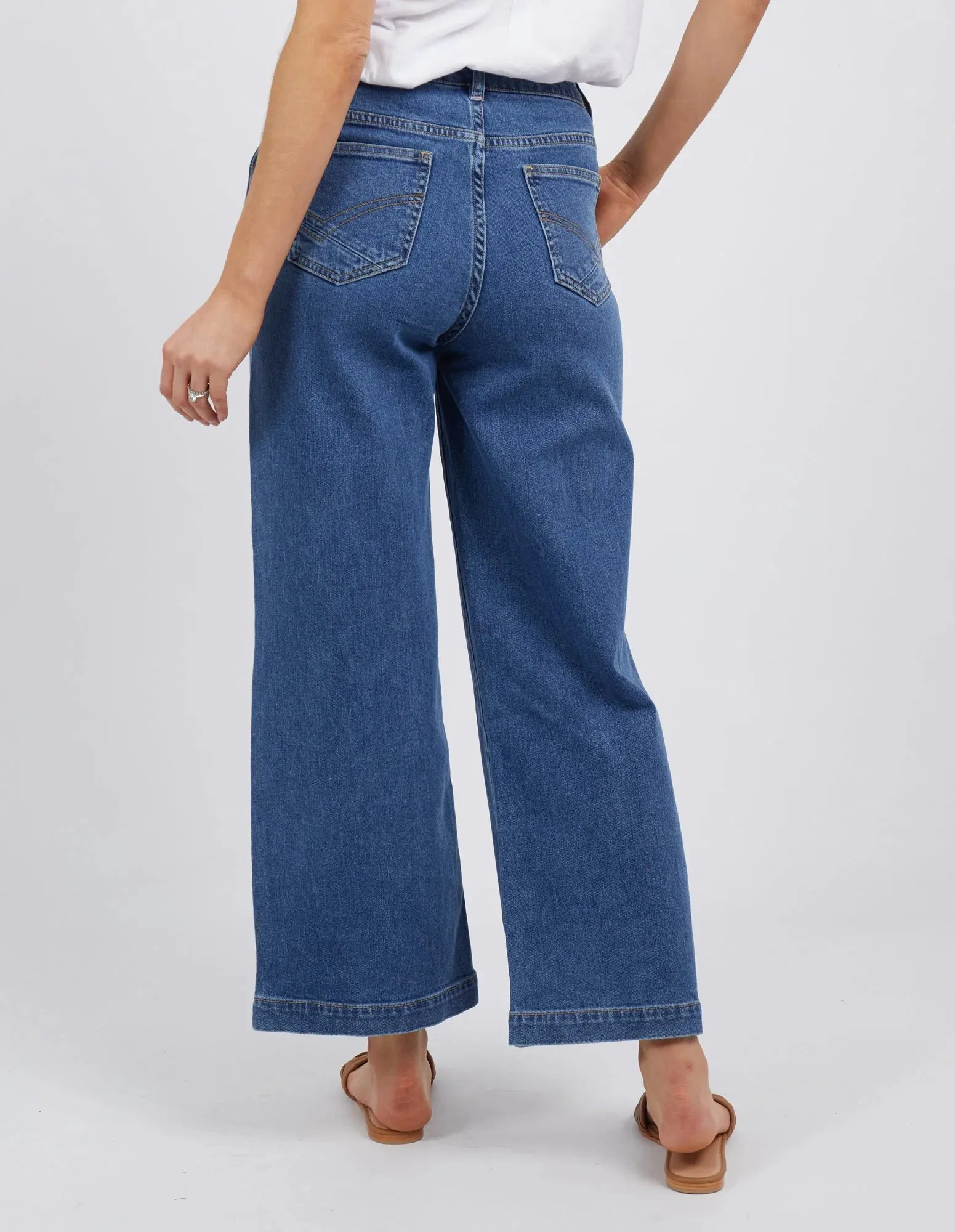 IZZY WIDE LEG JEAN - DARK BLUE WASH