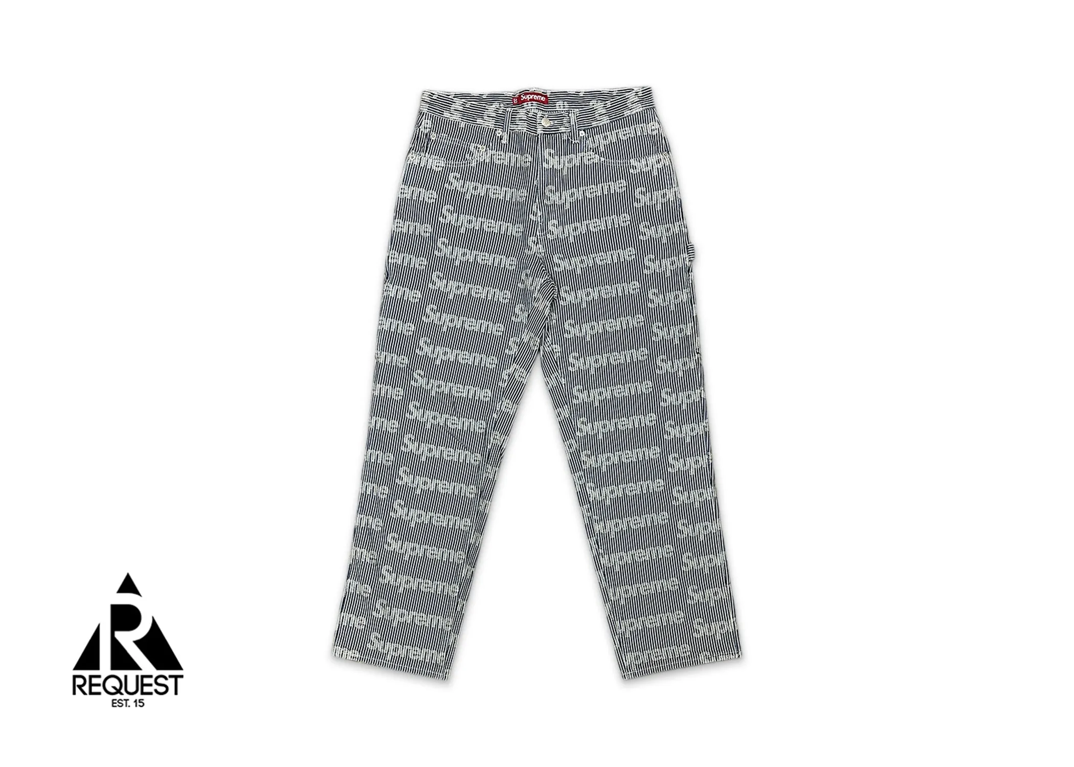 Jacquard Logo Painter Pants "Washed Blue"
