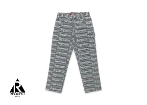 Jacquard Logo Painter Pants "Washed Blue"