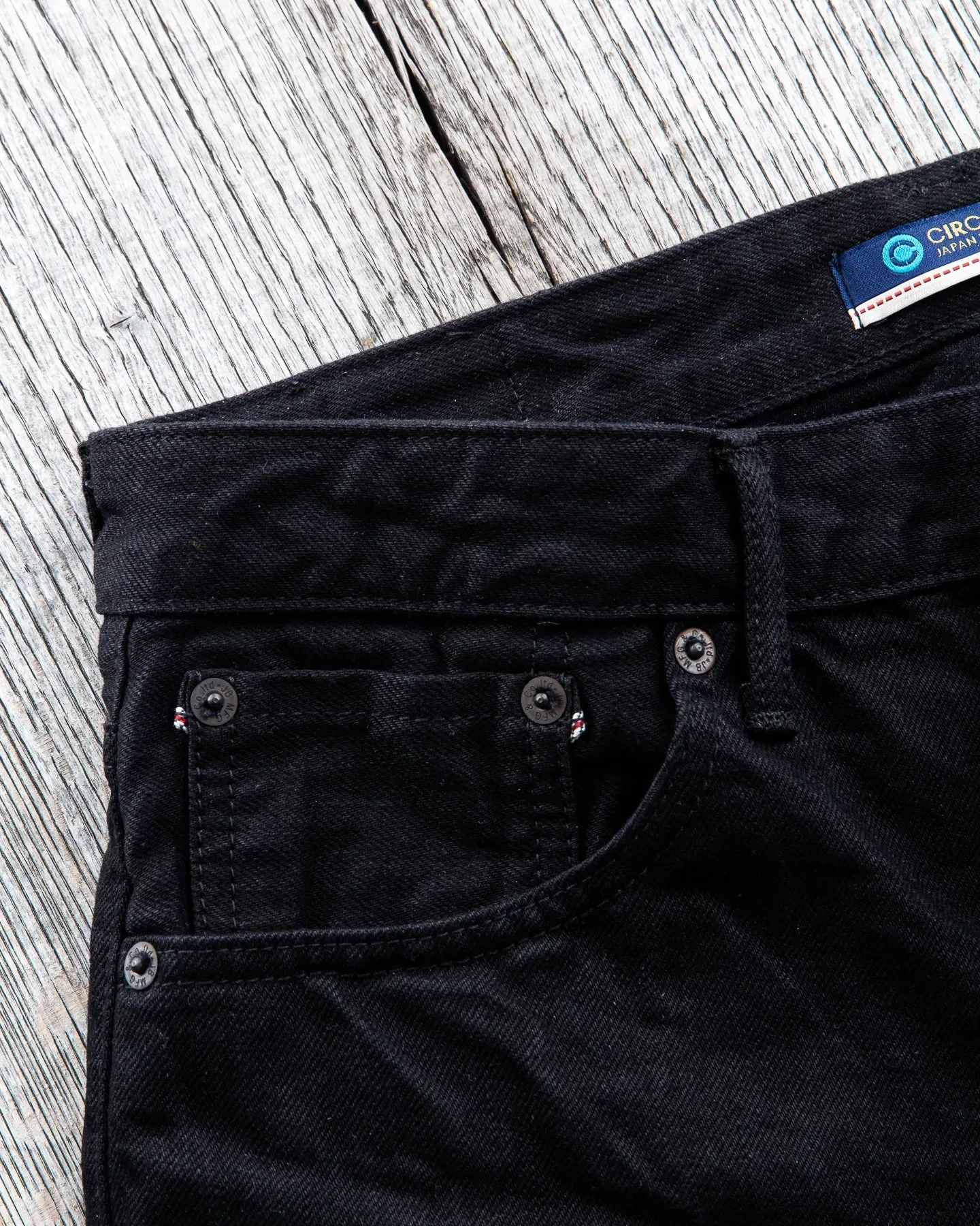 Japan Blue J316BK Circle 13.5 oz Straight Fit Black Jeans