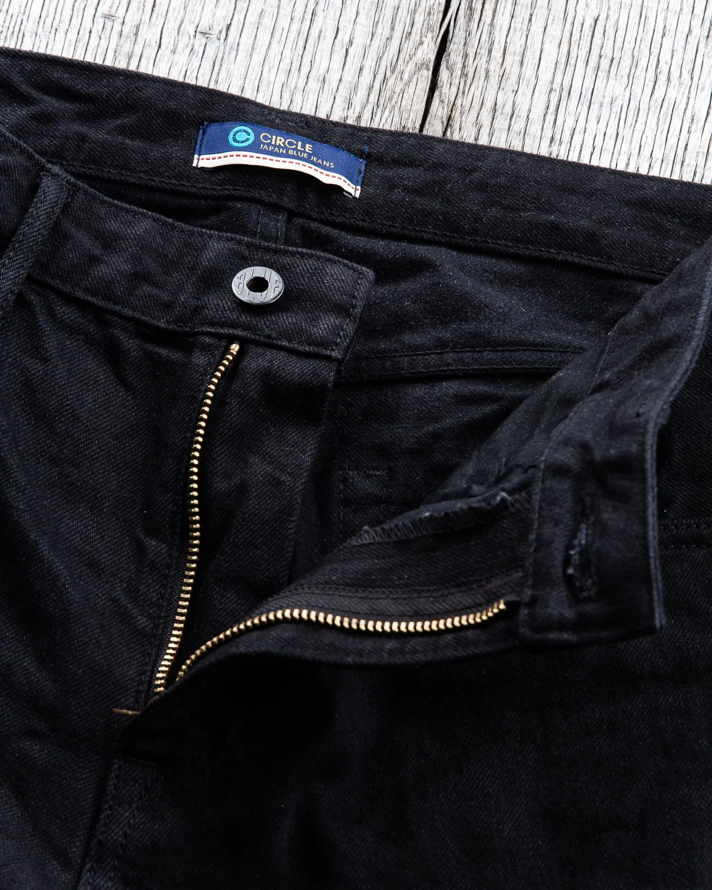 Japan Blue J316BK Circle 13.5 oz Straight Fit Black Jeans