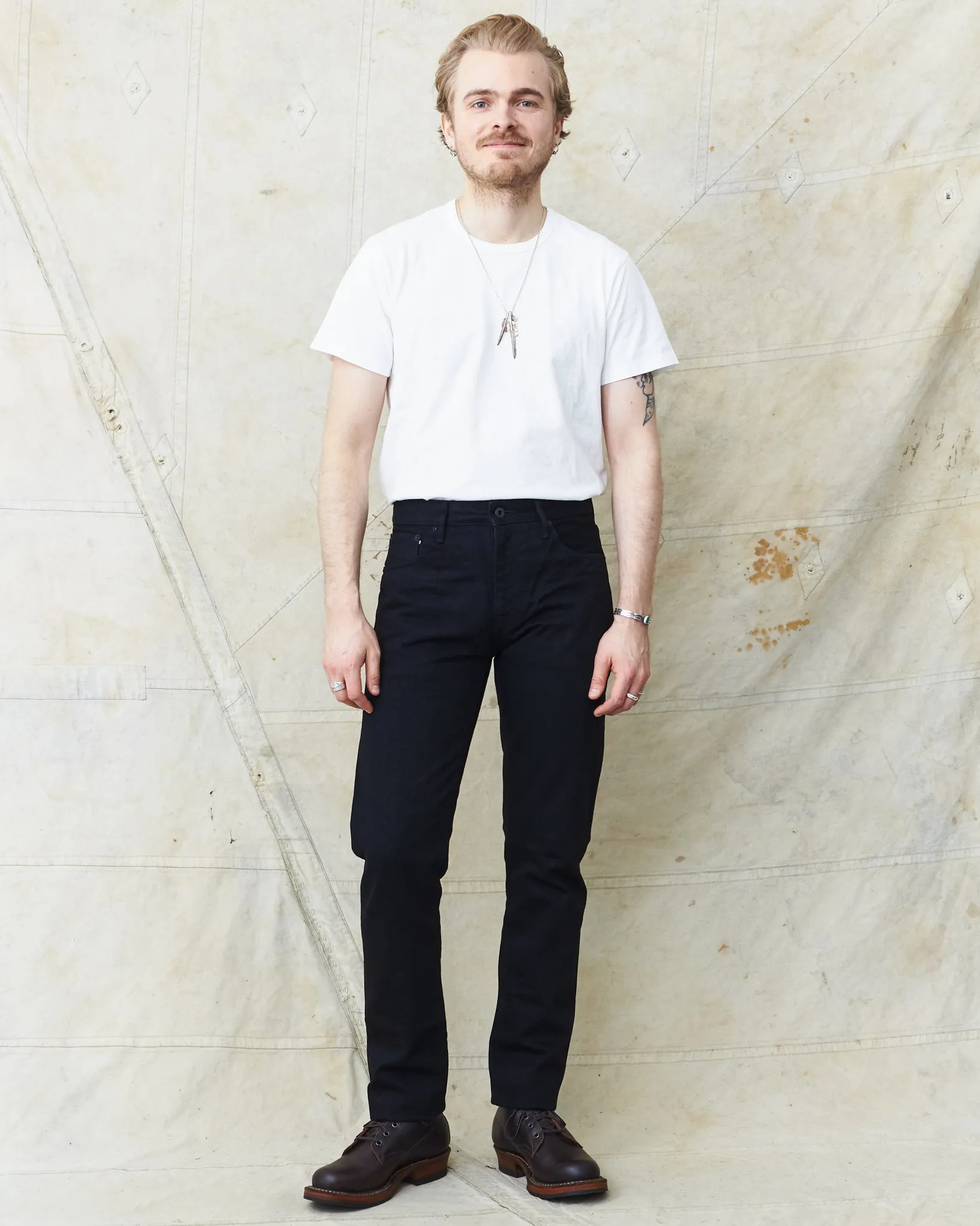 Japan Blue J316BK Circle 13.5 oz Straight Fit Black Jeans