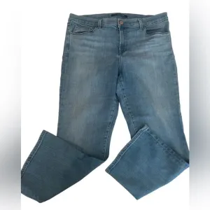 JBrand Jeans Women 32 SELENA Denim Cotton Blend Mid Rise Stretch Crop Flare Blue