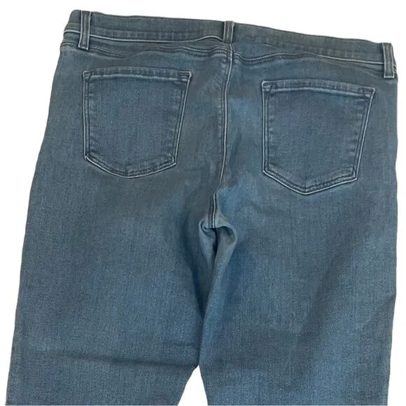 JBrand Jeans Women 32 SELENA Denim Cotton Blend Mid Rise Stretch Crop Flare Blue