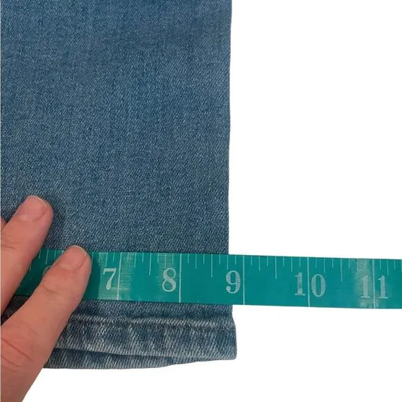 JBrand Jeans Women 32 SELENA Denim Cotton Blend Mid Rise Stretch Crop Flare Blue