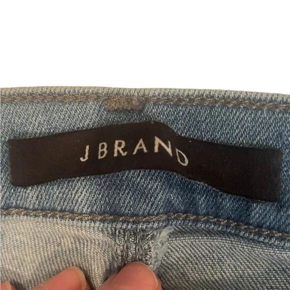 JBrand Jeans Women 32 SELENA Denim Cotton Blend Mid Rise Stretch Crop Flare Blue