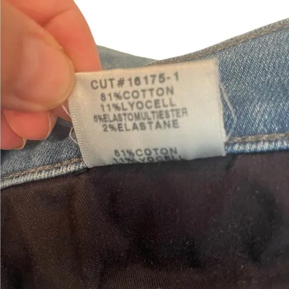 JBrand Jeans Women 32 SELENA Denim Cotton Blend Mid Rise Stretch Crop Flare Blue