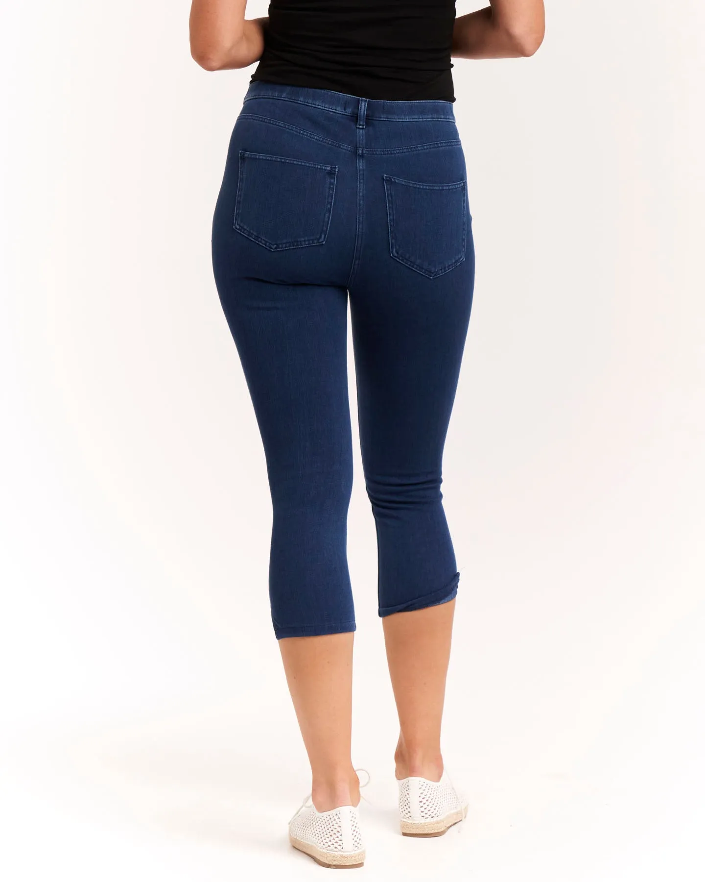 Jean Crop Jeggings - Ash Blue