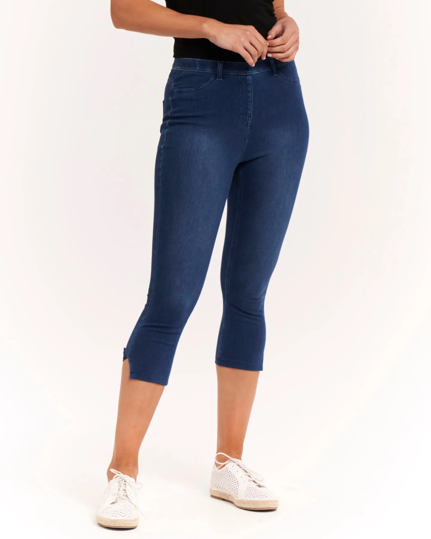 Jean Crop Jeggings - Ash Blue