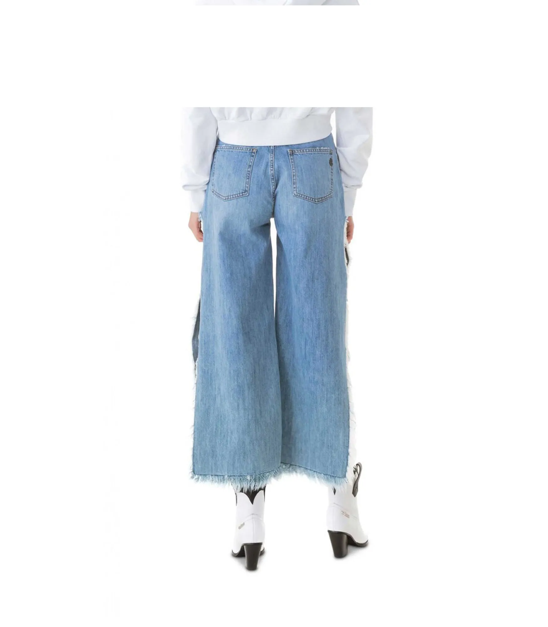Jeans Con Spacco Laterale - Blue