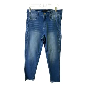 Jeans Skinny By Ashley Stewart In Blue, Size:12