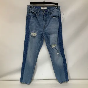 Jeans Straight By Abercrombie And Fitch In Blue Denim, Size: 2