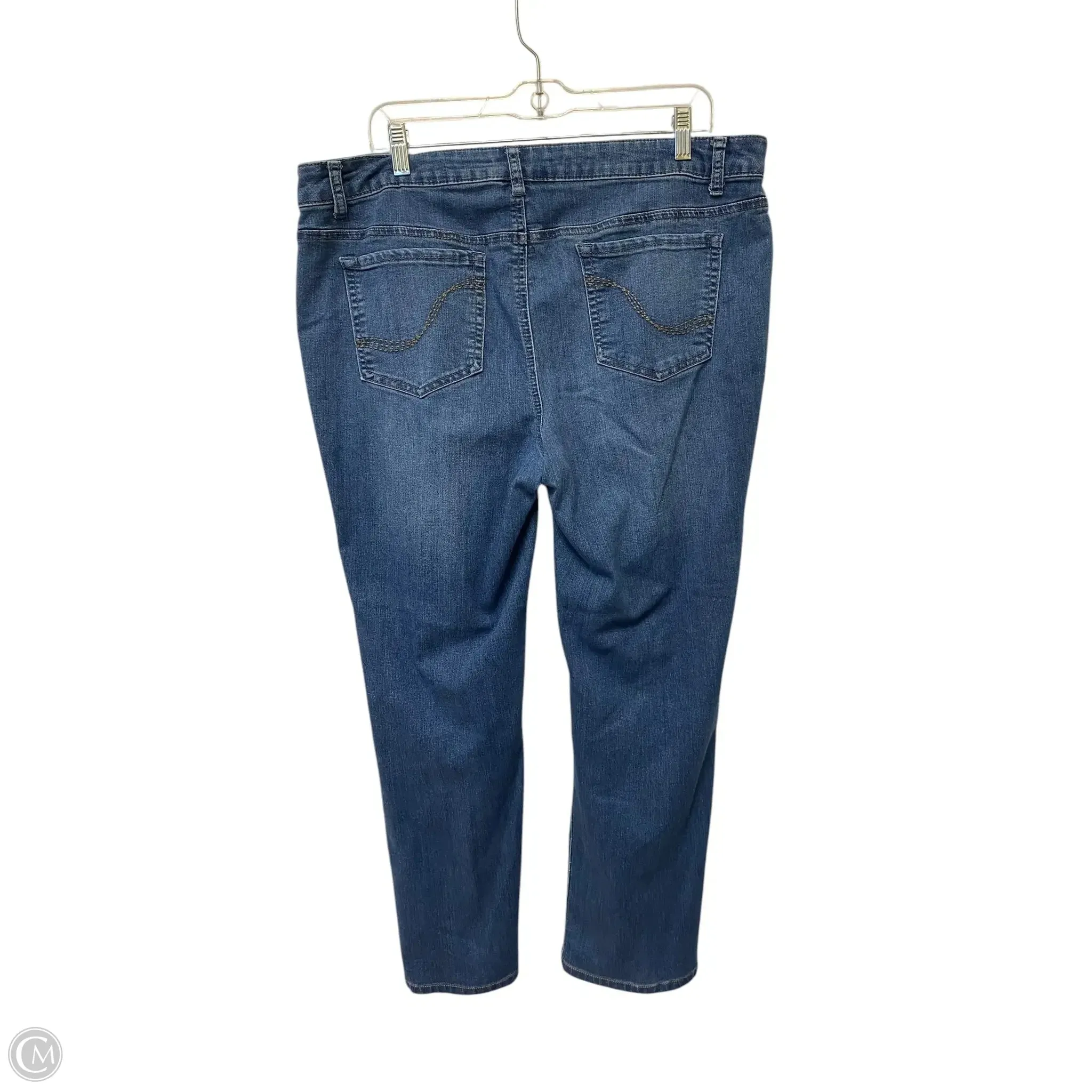 Jeans Straight By Falls Creek In Blue Denim, Size: 16