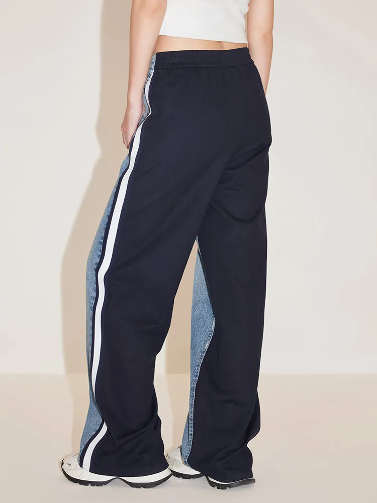 Jeans With Front And Back Patchwork