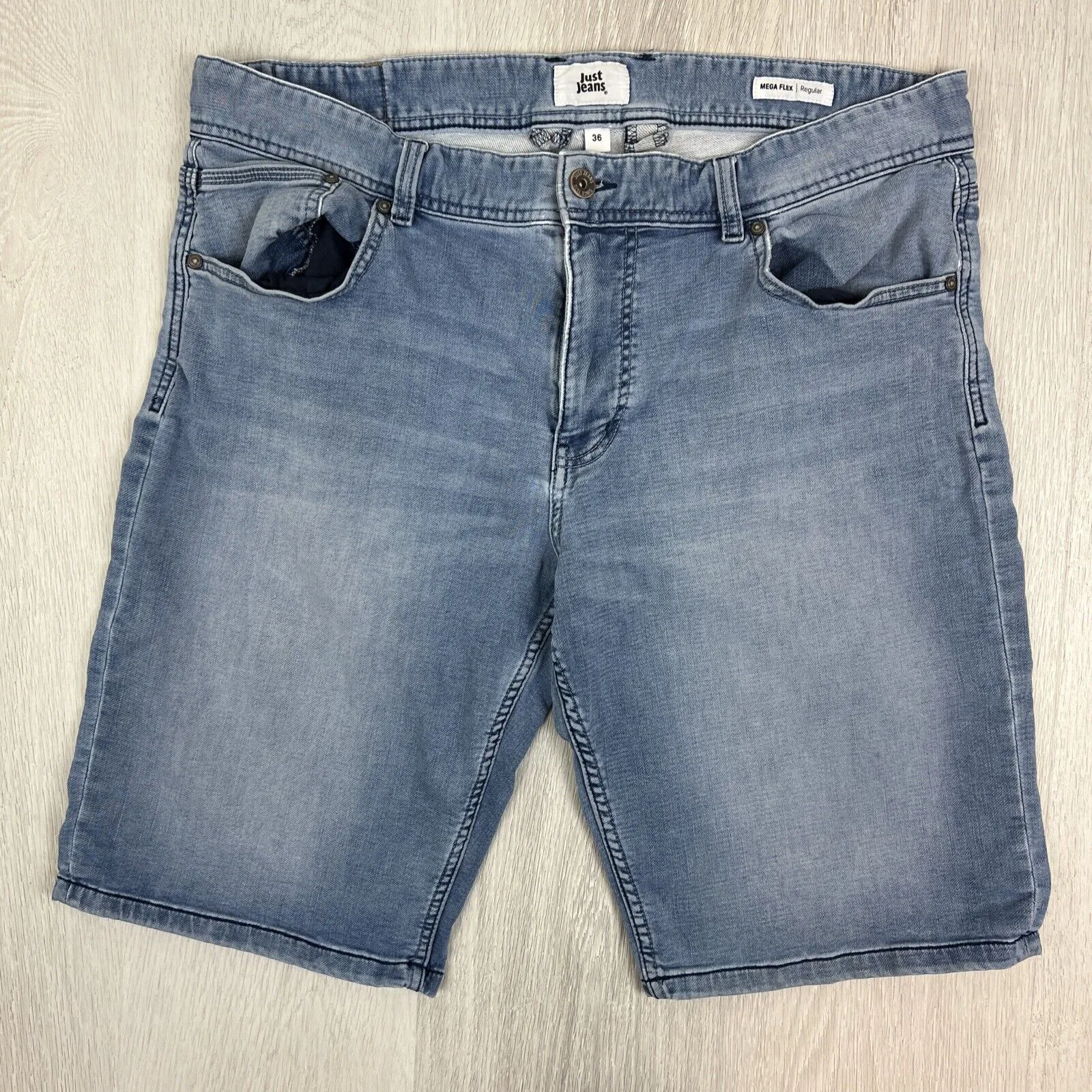 Jeanswest & Just Jeans Mens Stretch Denim Jean Shorts Size 36 (2 Pairs)