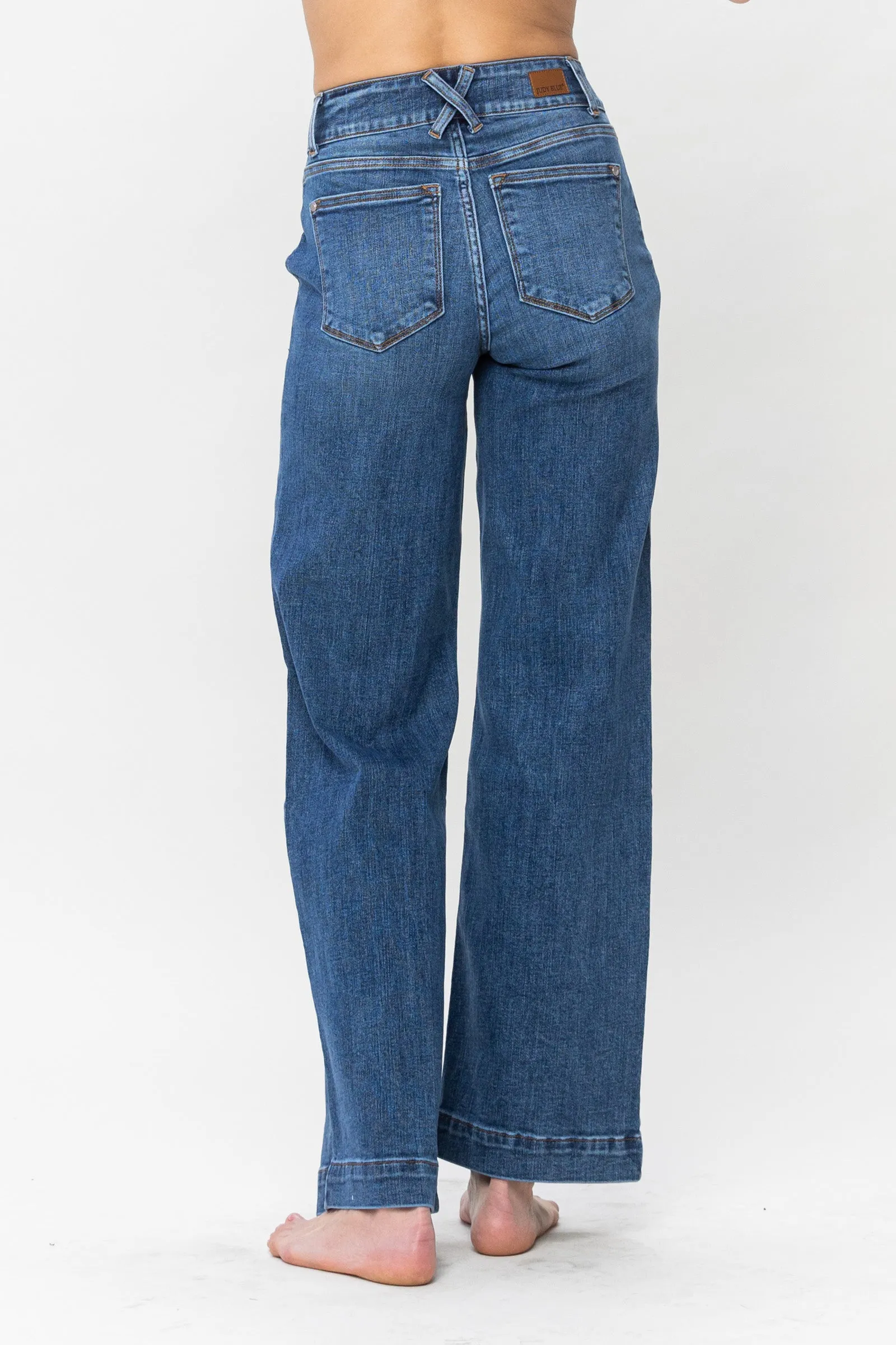 Judy Blue High Waist Double Button Wide Leg