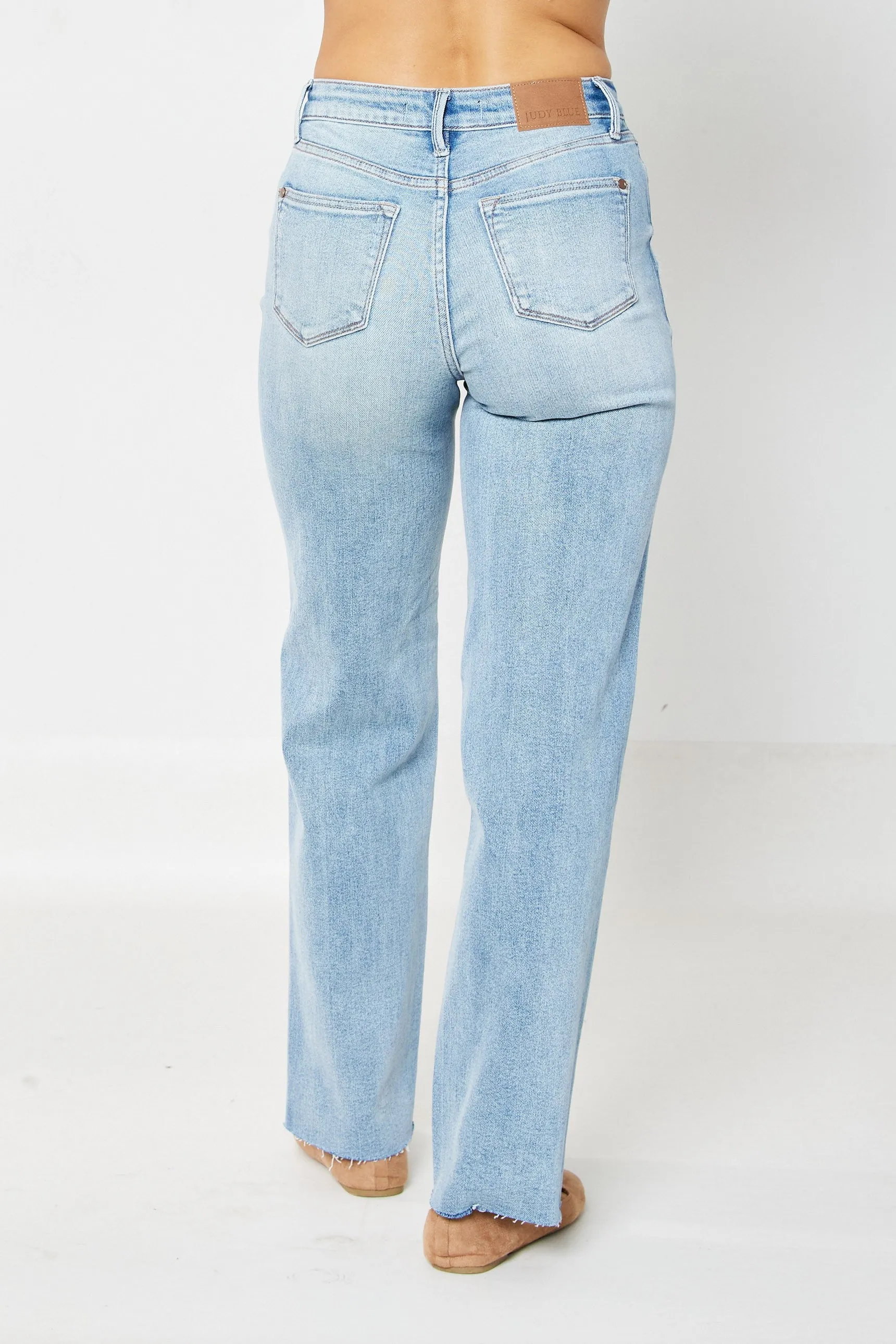 Judy Blue High Waist Rigid Magic 90's Destroy Straight - Curvy