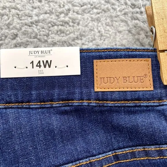 Judy Blue Jeans Women 14W High Waist Skinny‎ PullOn Classic Core Y2k Boho Basics