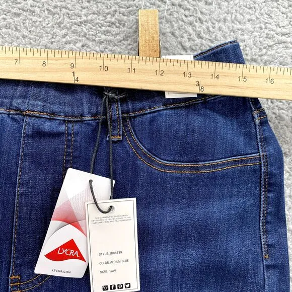 Judy Blue Jeans Women 14W High Waist Skinny‎ PullOn Classic Core Y2k Boho Basics