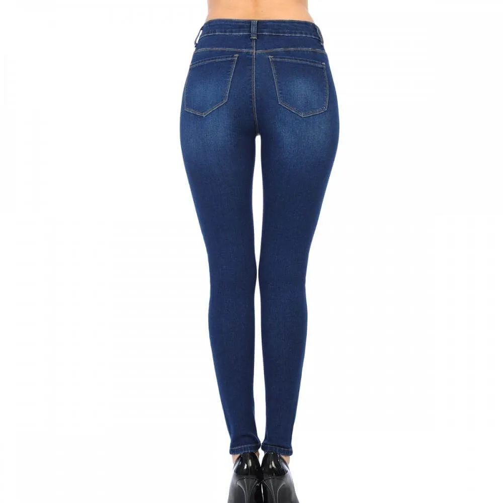 Juniors Stretch Wax Jeans