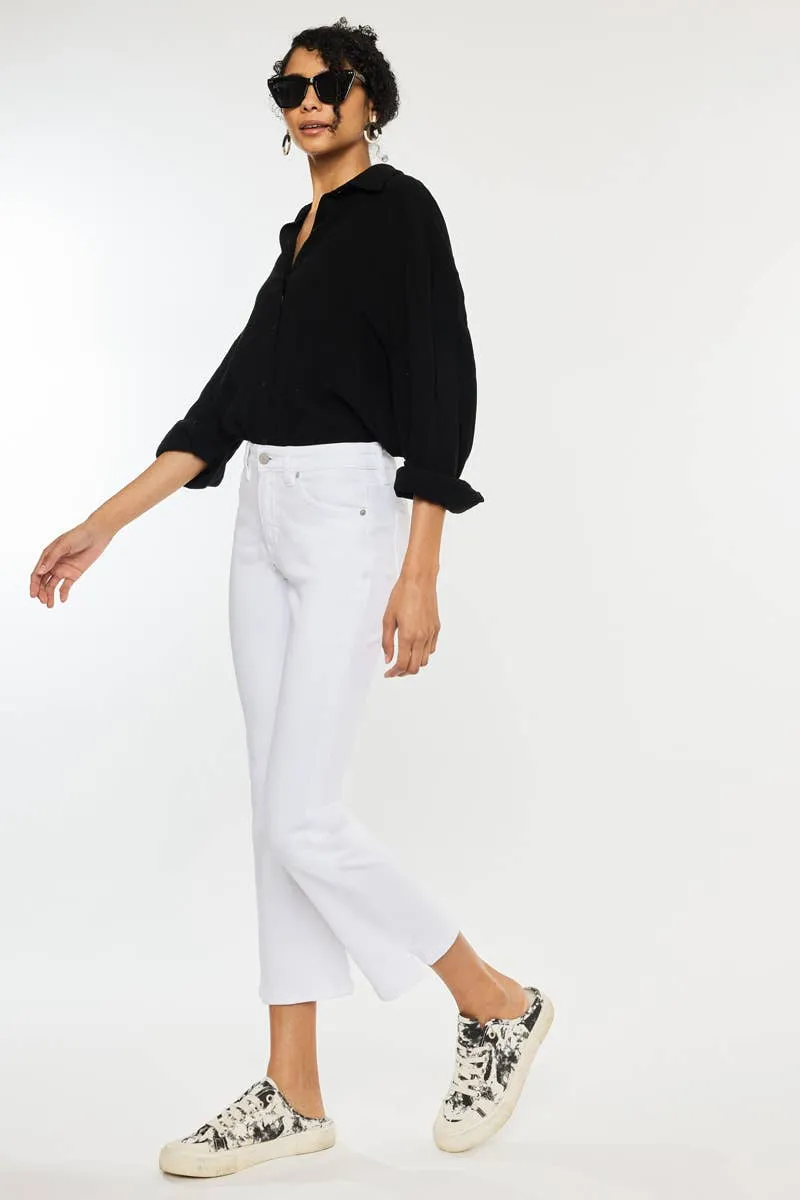 KANCAN Korina High Rise White Flare Jeans