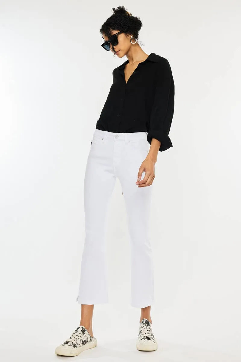 KANCAN Korina High Rise White Flare Jeans