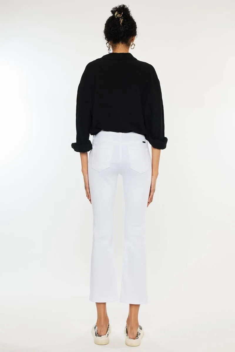KANCAN Korina High Rise White Flare Jeans