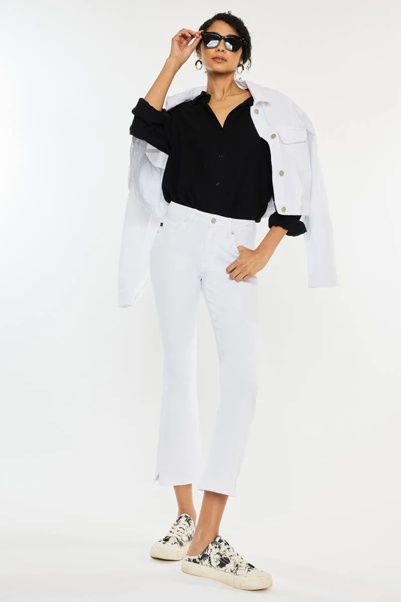 KANCAN Korina High Rise White Flare Jeans
