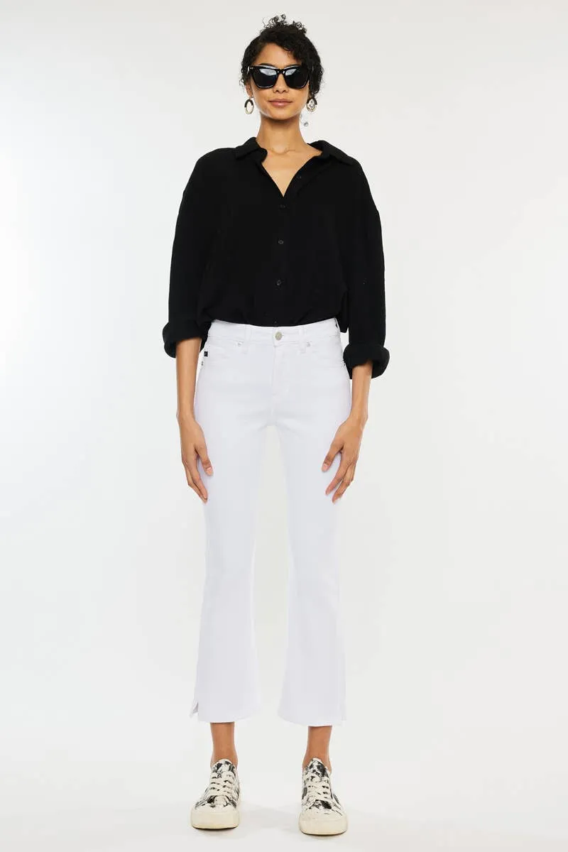 KANCAN Korina High Rise White Flare Jeans